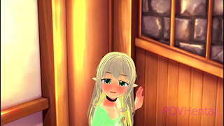 Amser Bath gyda elf trap